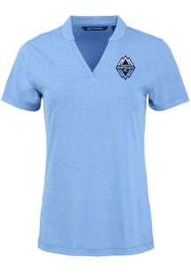Cutter and Buck Vancouver Whitecaps FC Womens Light Blue Forge Short Sleeve T-Shirt